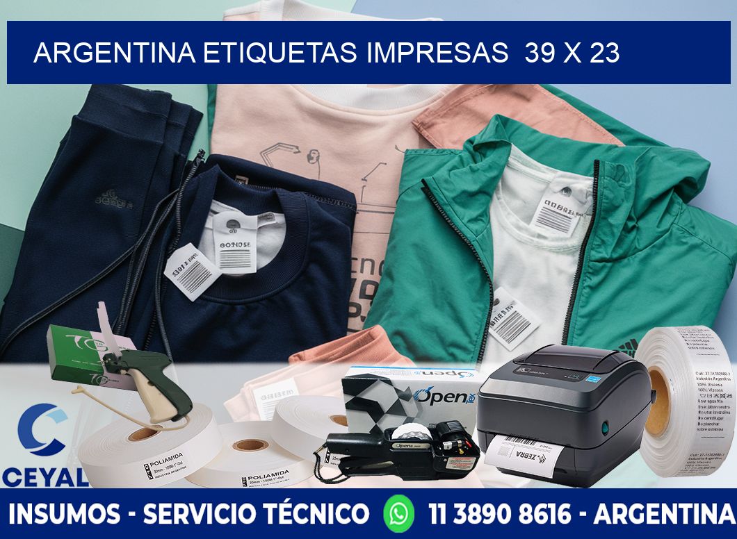 ARGENTINA ETIQUETAS IMPRESAS  39 x 23