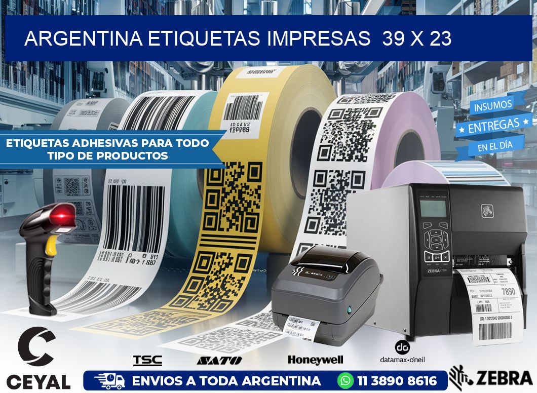 ARGENTINA ETIQUETAS IMPRESAS  39 x 23