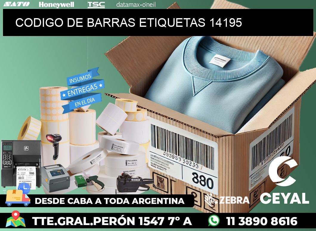 CODIGO DE BARRAS ETIQUETAS 14195