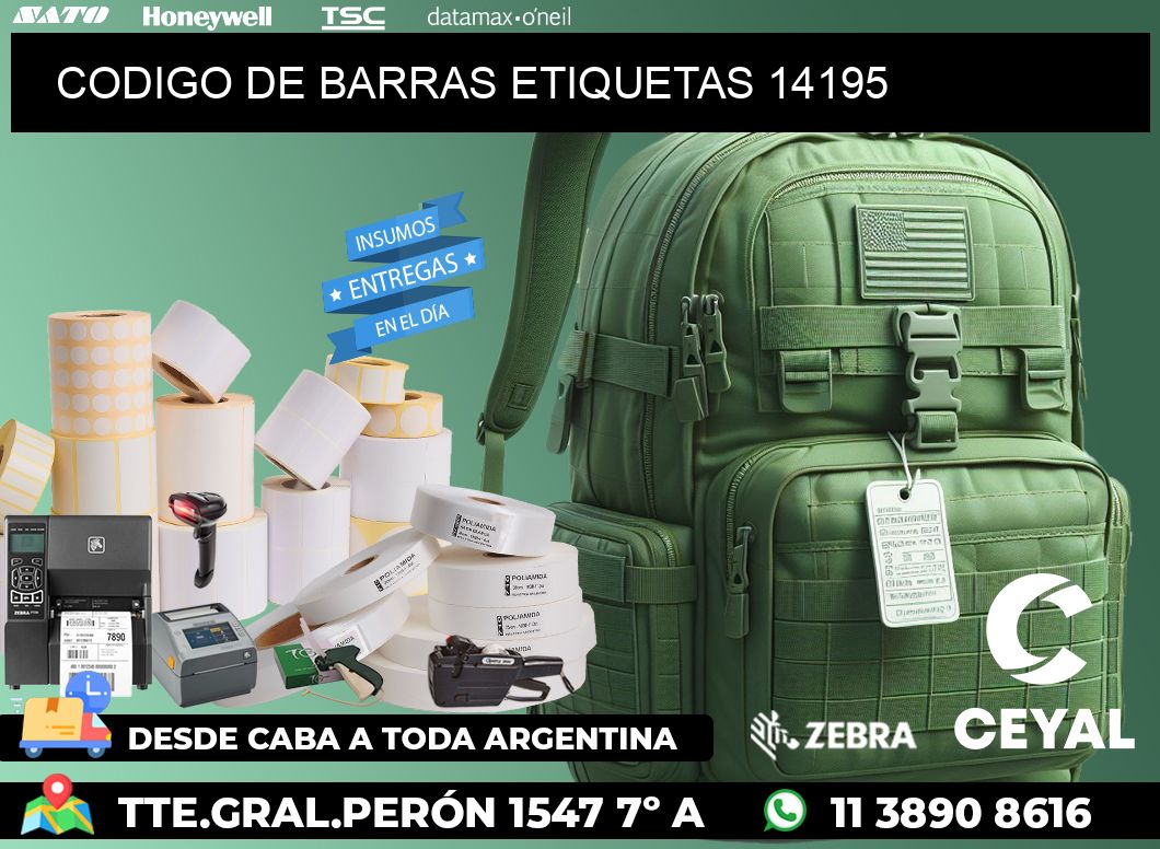 CODIGO DE BARRAS ETIQUETAS 14195