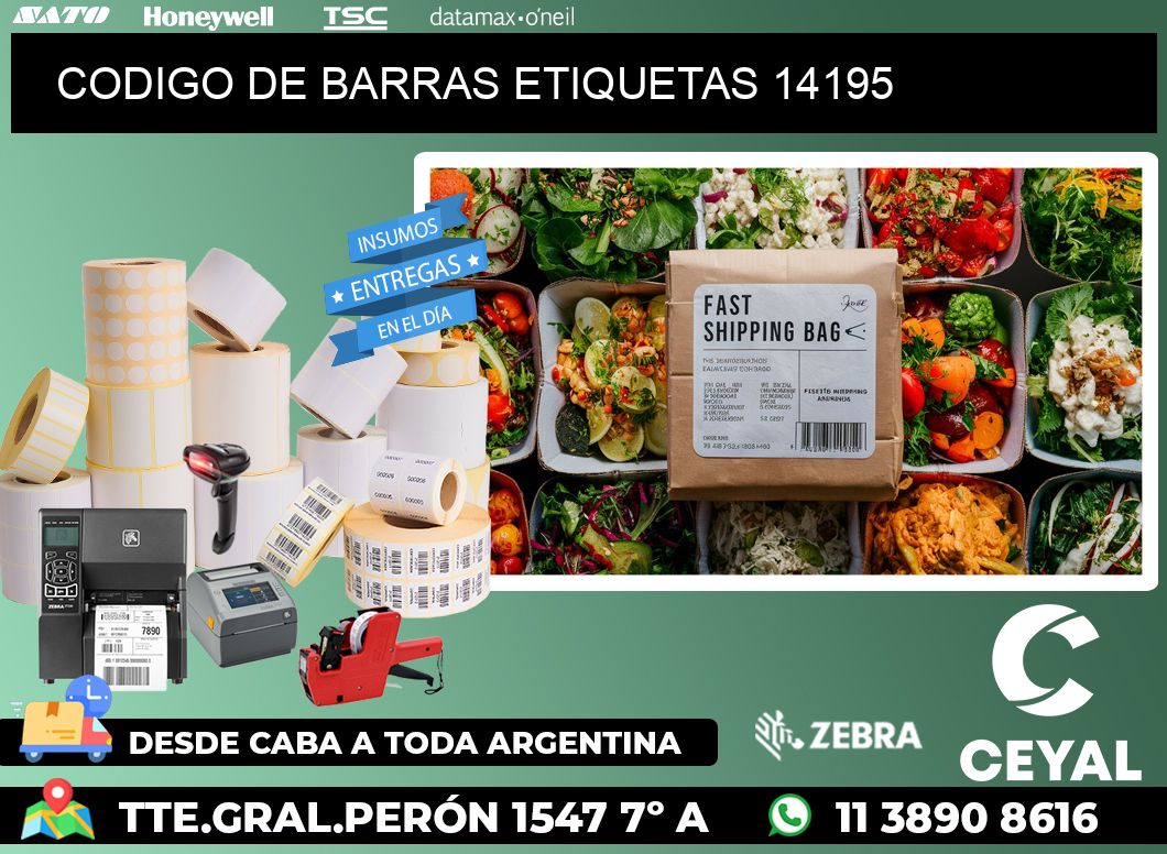 CODIGO DE BARRAS ETIQUETAS 14195