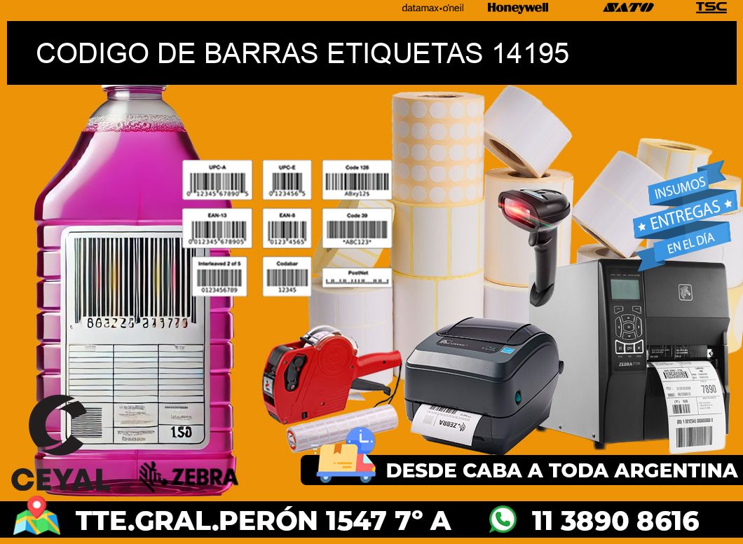 CODIGO DE BARRAS ETIQUETAS 14195