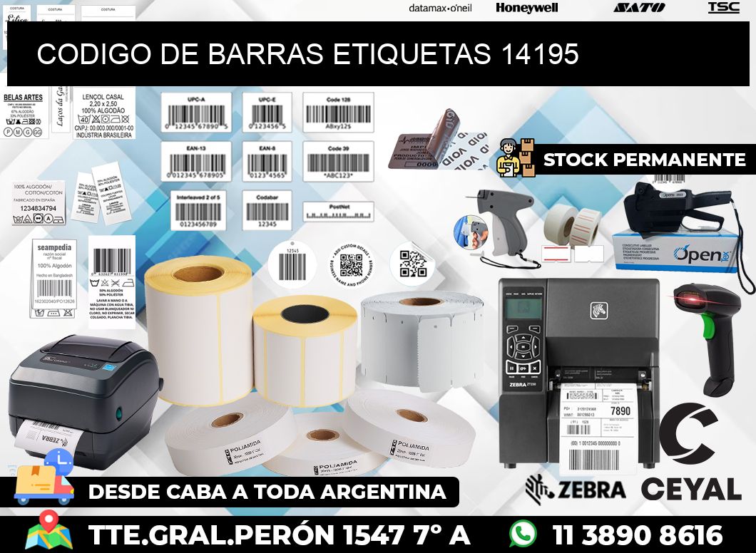 CODIGO DE BARRAS ETIQUETAS 14195