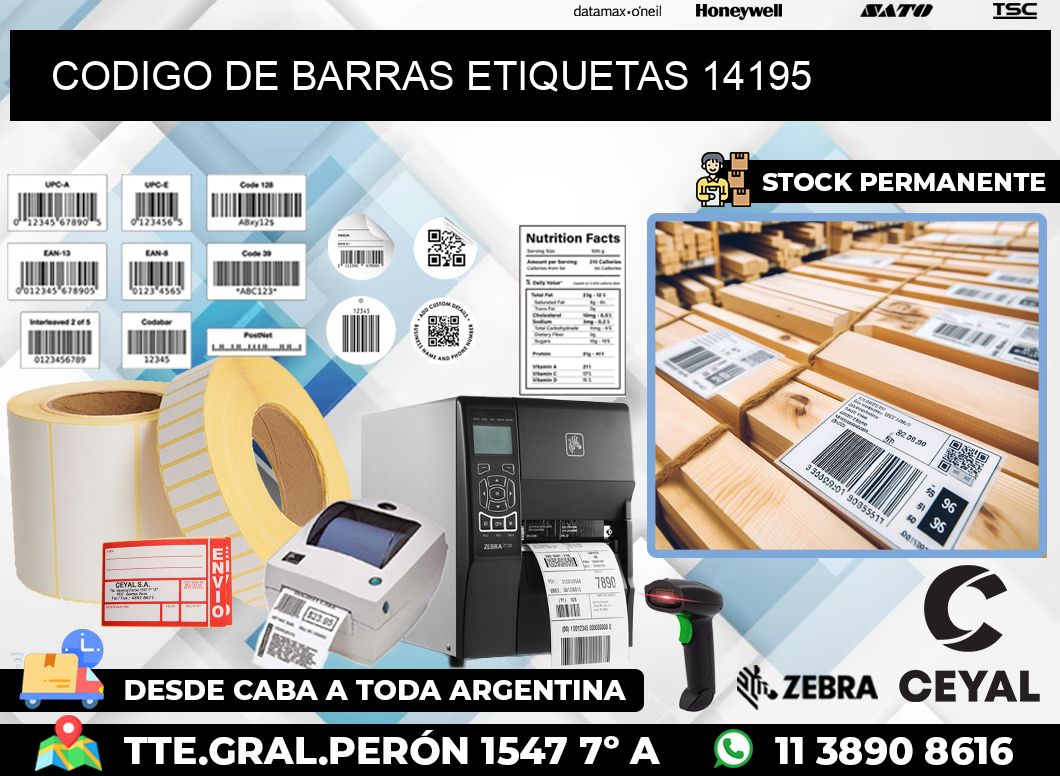 CODIGO DE BARRAS ETIQUETAS 14195