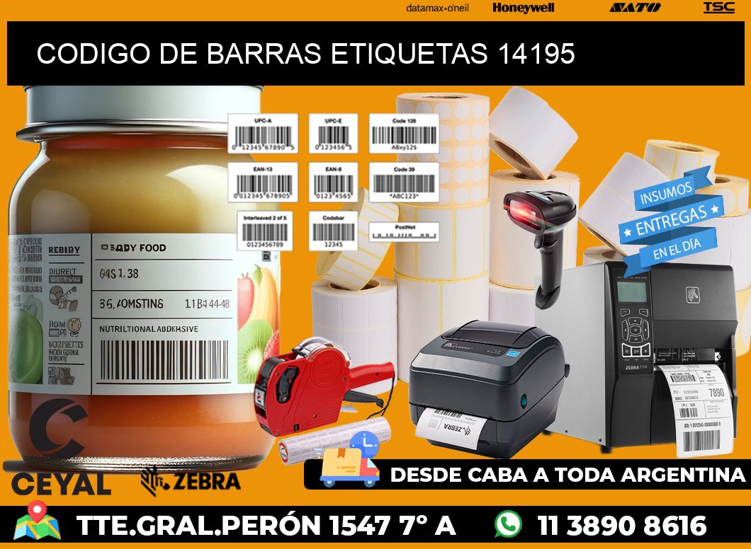 CODIGO DE BARRAS ETIQUETAS 14195