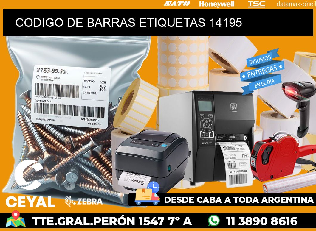 CODIGO DE BARRAS ETIQUETAS 14195