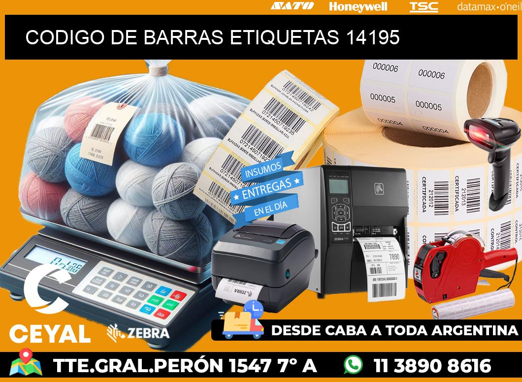 CODIGO DE BARRAS ETIQUETAS 14195