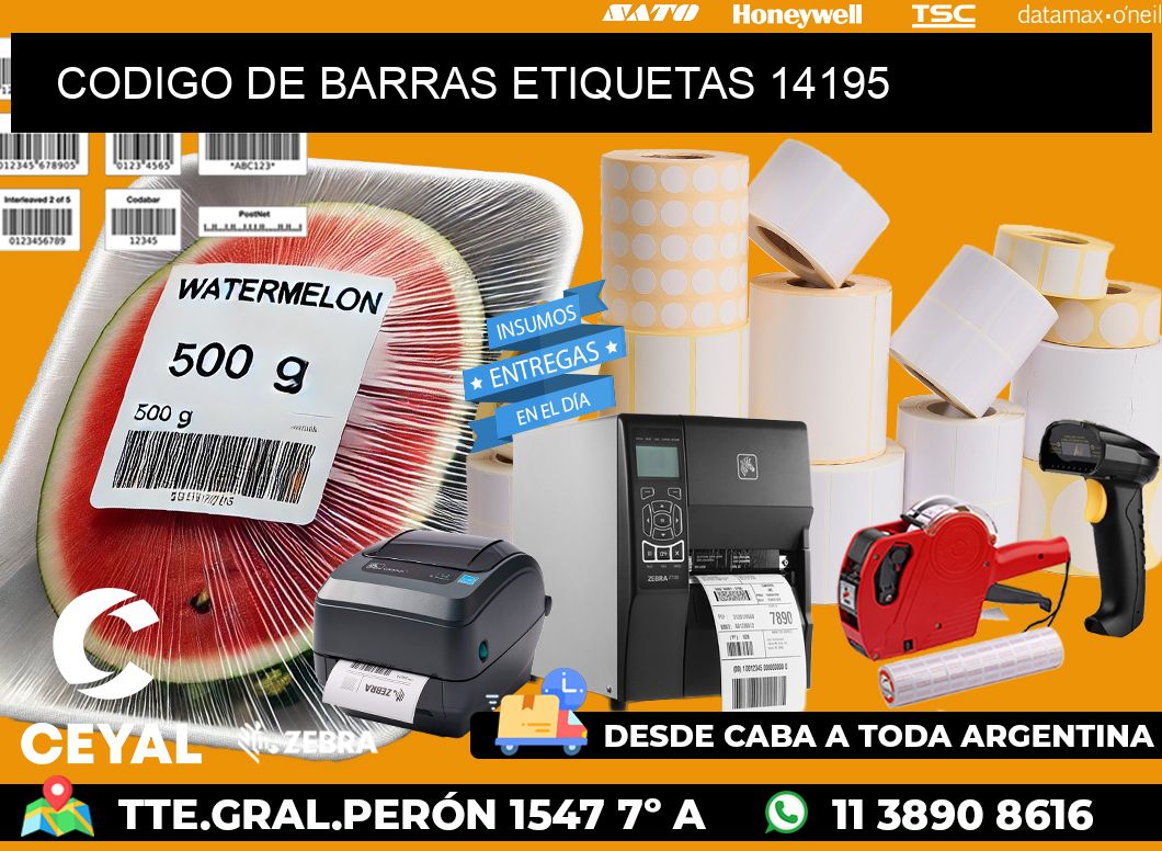 CODIGO DE BARRAS ETIQUETAS 14195