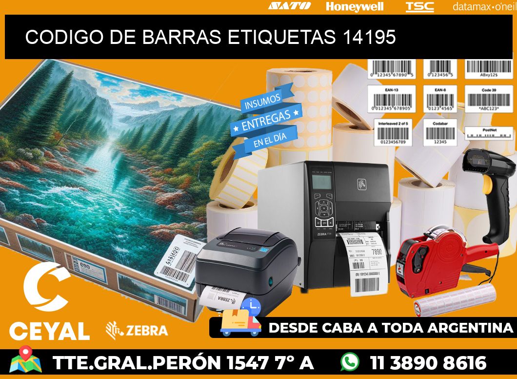 CODIGO DE BARRAS ETIQUETAS 14195