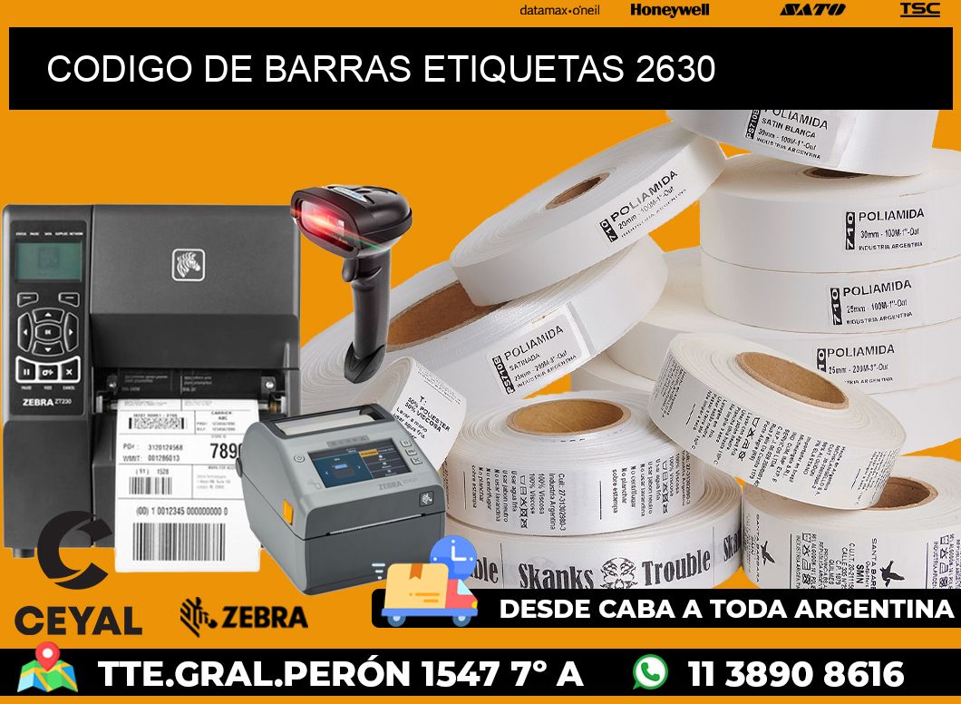 CODIGO DE BARRAS ETIQUETAS 2630