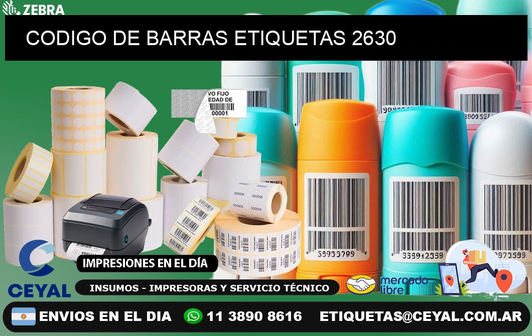 CODIGO DE BARRAS ETIQUETAS 2630