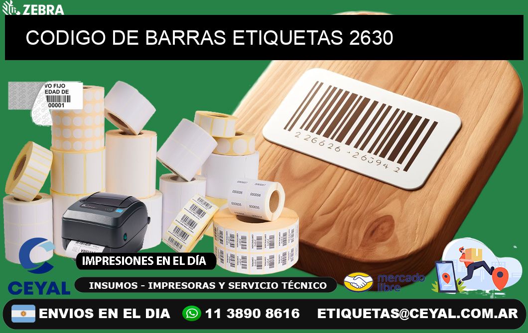 CODIGO DE BARRAS ETIQUETAS 2630