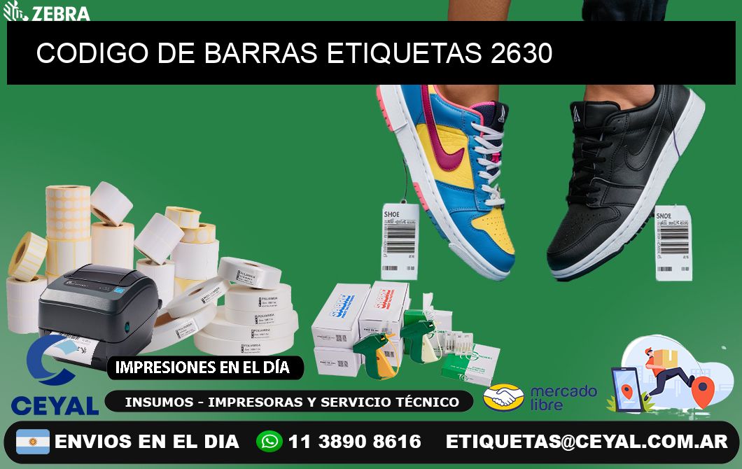 CODIGO DE BARRAS ETIQUETAS 2630