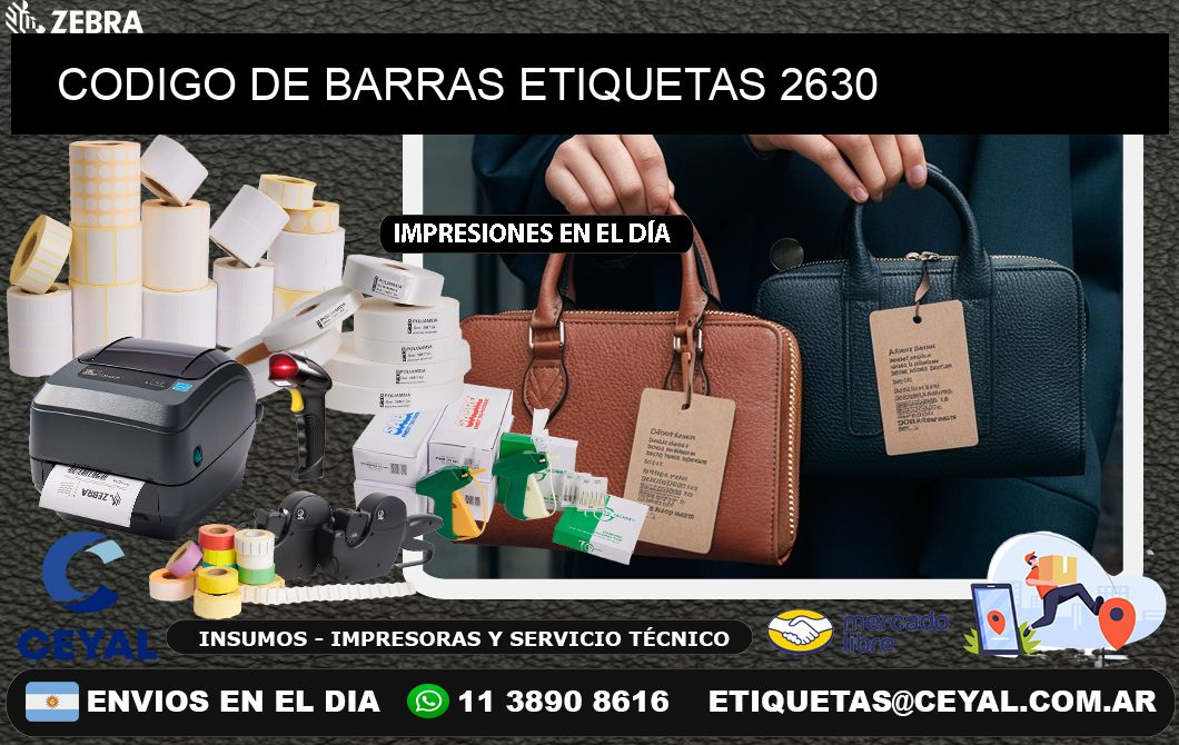 CODIGO DE BARRAS ETIQUETAS 2630