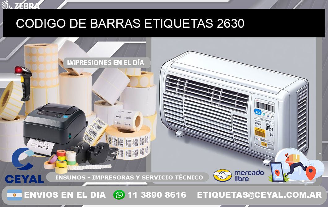 CODIGO DE BARRAS ETIQUETAS 2630