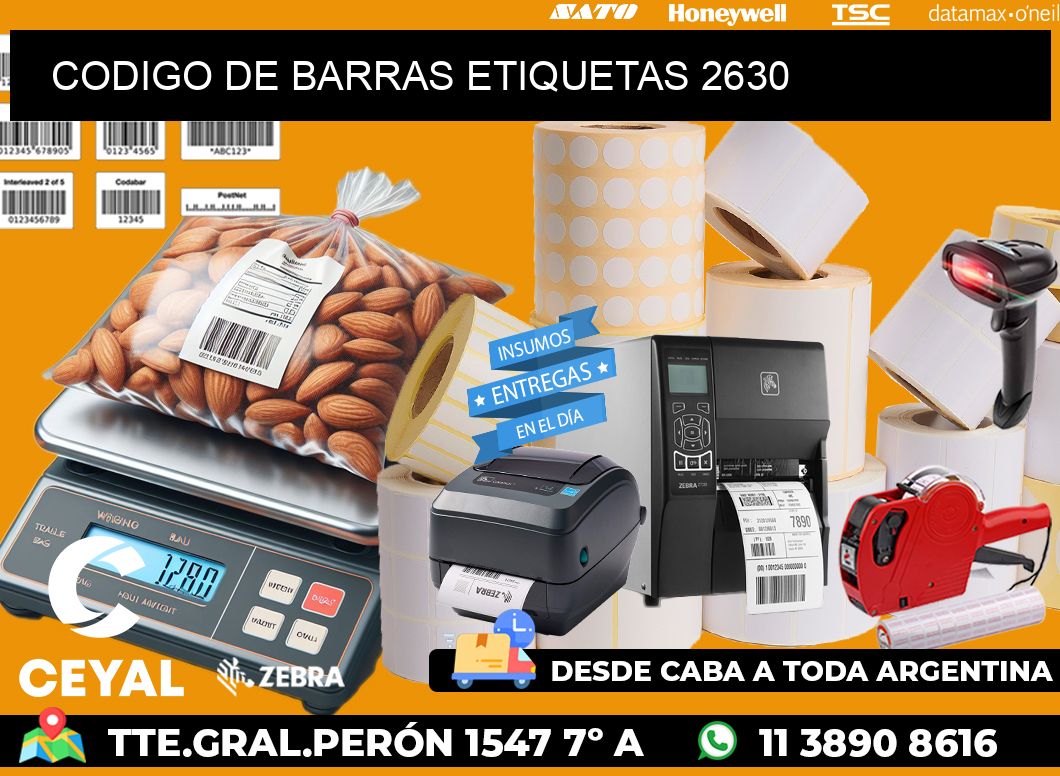 CODIGO DE BARRAS ETIQUETAS 2630