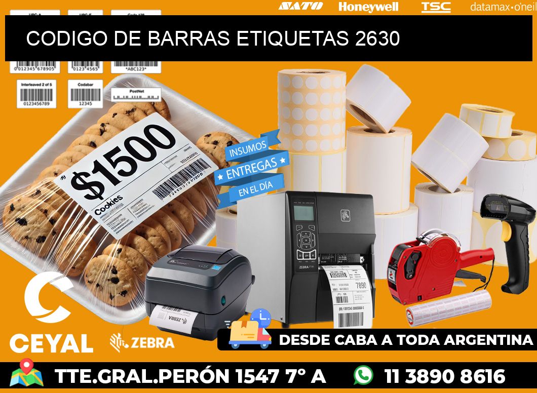 CODIGO DE BARRAS ETIQUETAS 2630