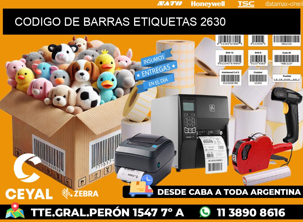 CODIGO DE BARRAS ETIQUETAS 2630