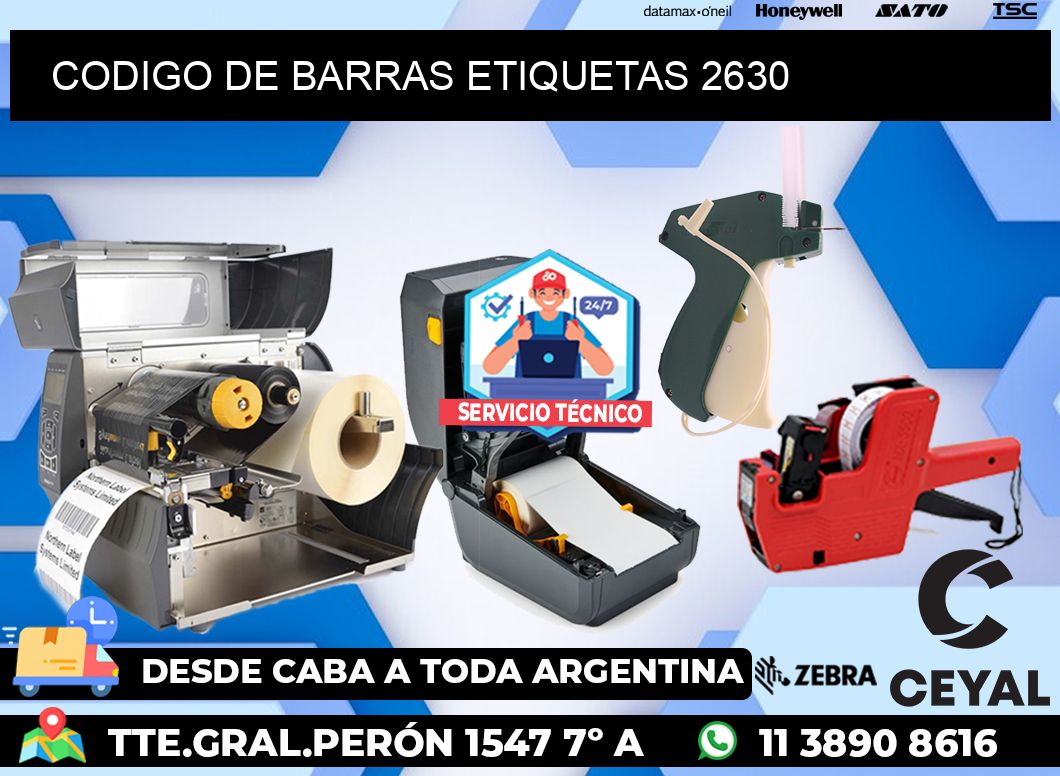 CODIGO DE BARRAS ETIQUETAS 2630