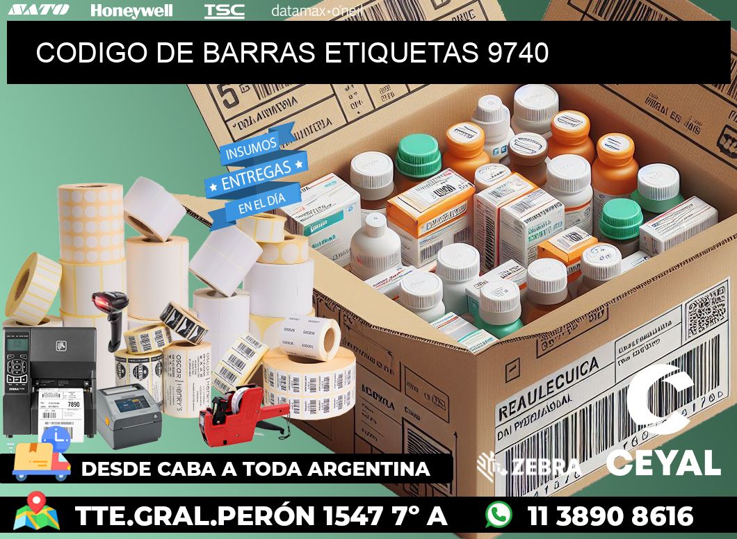 CODIGO DE BARRAS ETIQUETAS 9740