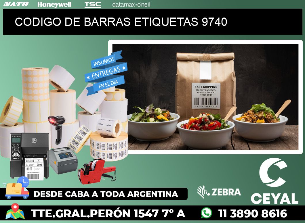 CODIGO DE BARRAS ETIQUETAS 9740