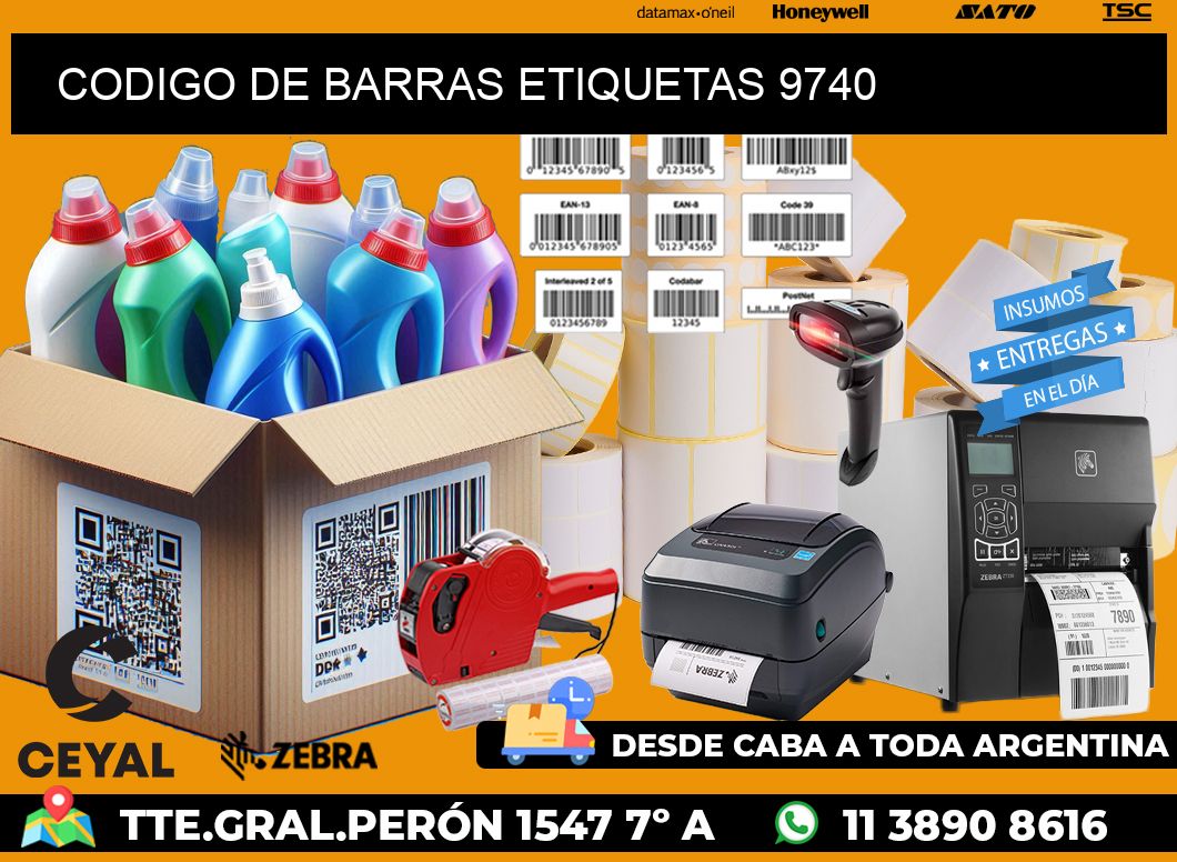 CODIGO DE BARRAS ETIQUETAS 9740