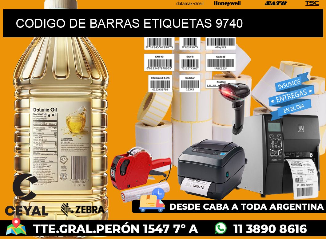 CODIGO DE BARRAS ETIQUETAS 9740