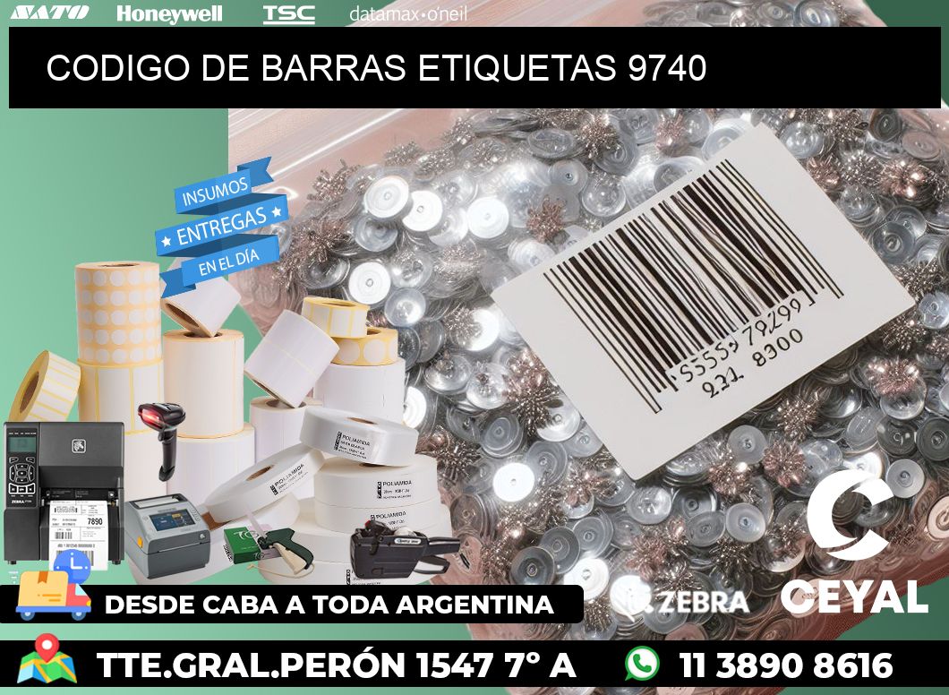 CODIGO DE BARRAS ETIQUETAS 9740