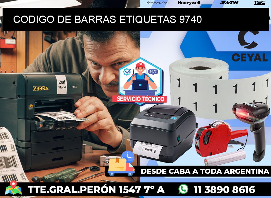 CODIGO DE BARRAS ETIQUETAS 9740