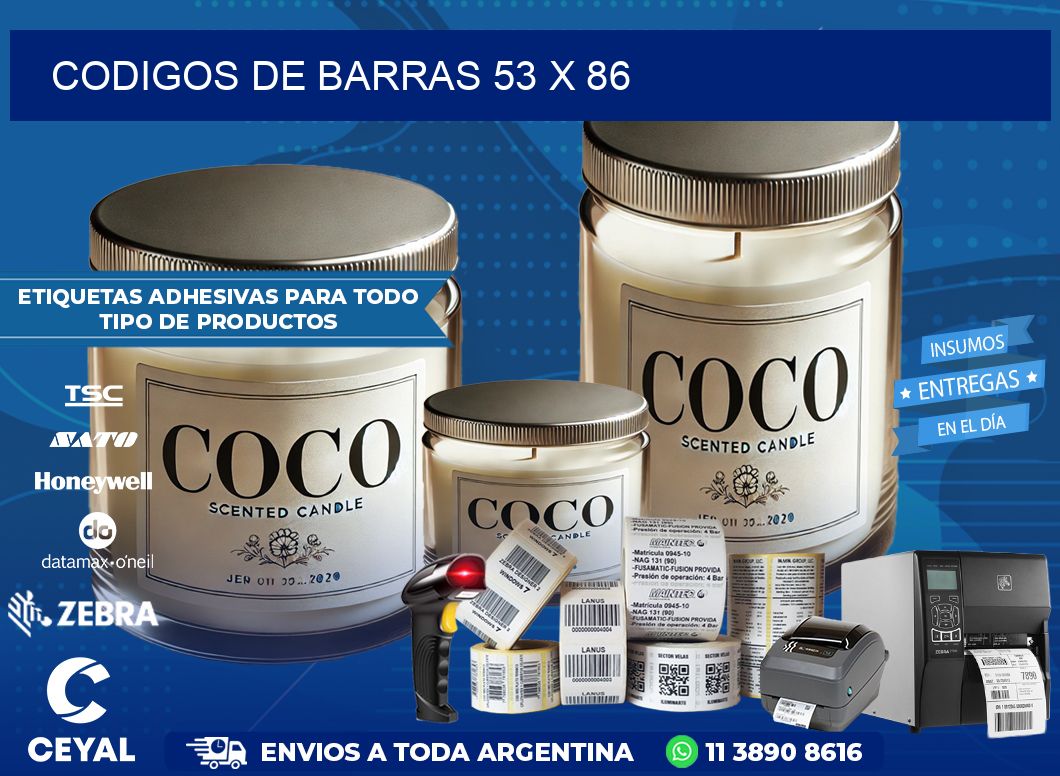 CODIGOS DE BARRAS 53 x 86