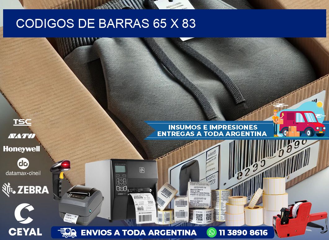 CODIGOS DE BARRAS 65 x 83