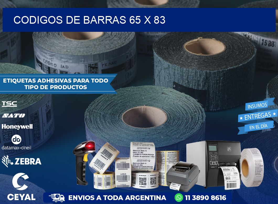 CODIGOS DE BARRAS 65 x 83