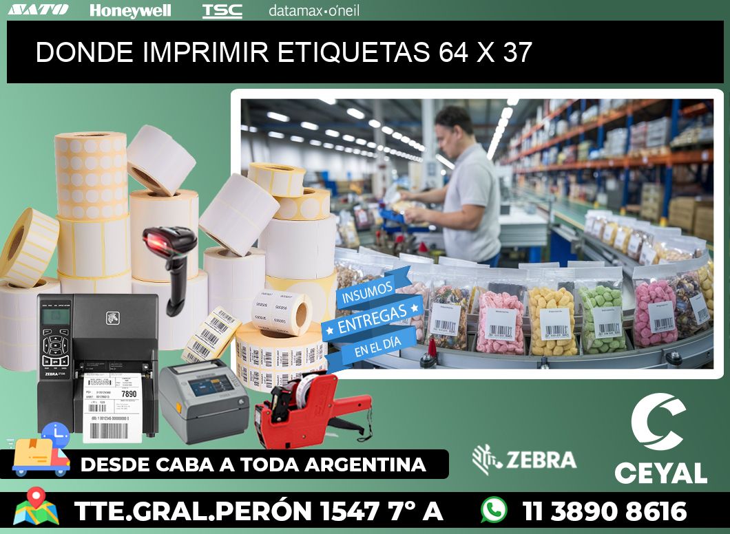 DONDE IMPRIMIR ETIQUETAS 64 x 37