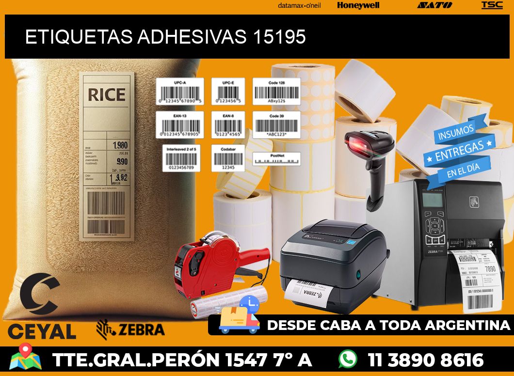 ETIQUETAS ADHESIVAS 15195