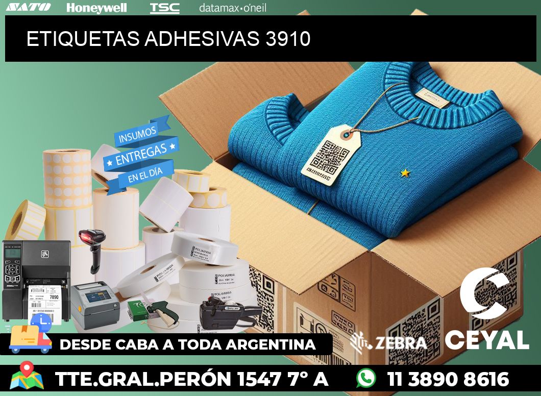 ETIQUETAS ADHESIVAS 3910