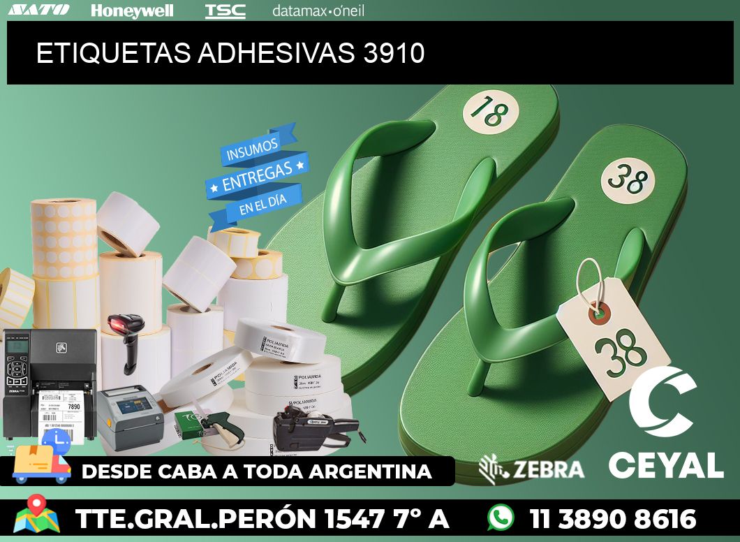 ETIQUETAS ADHESIVAS 3910