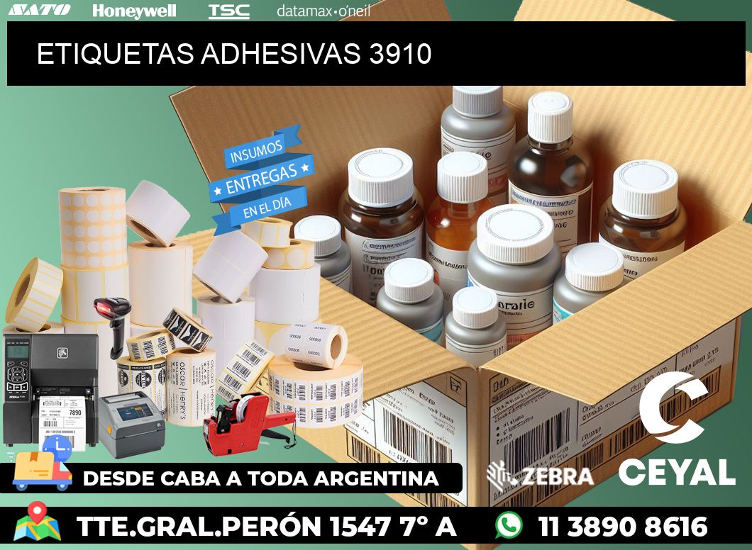 ETIQUETAS ADHESIVAS 3910