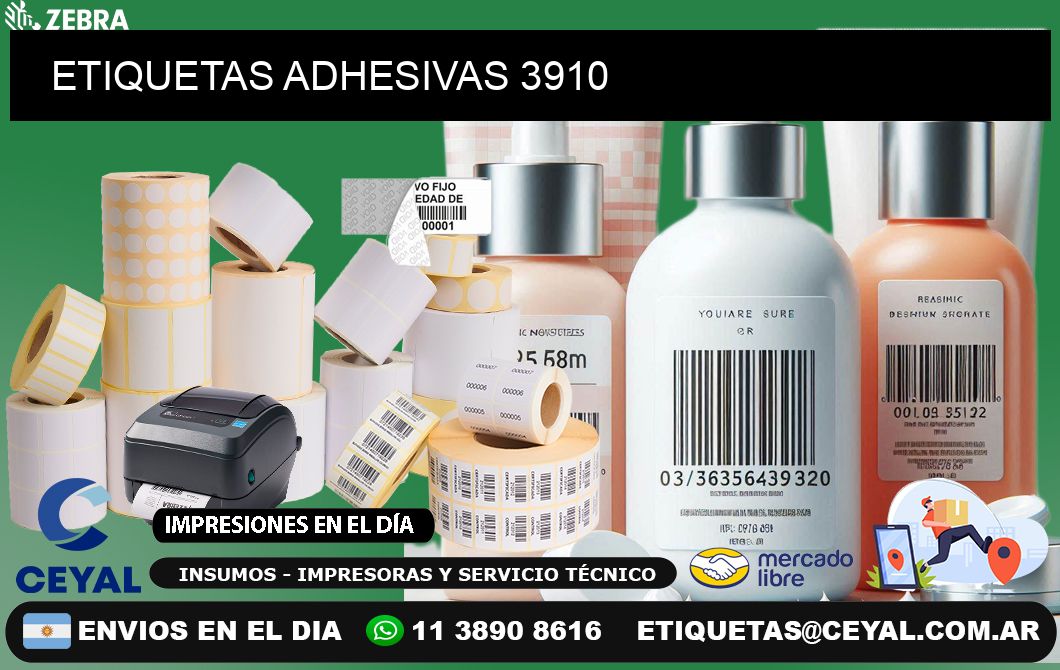 ETIQUETAS ADHESIVAS 3910