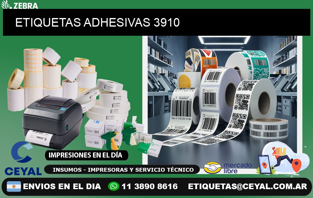 ETIQUETAS ADHESIVAS 3910