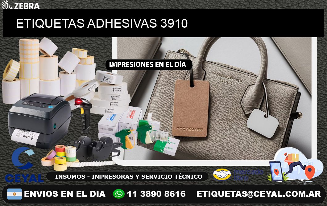 ETIQUETAS ADHESIVAS 3910