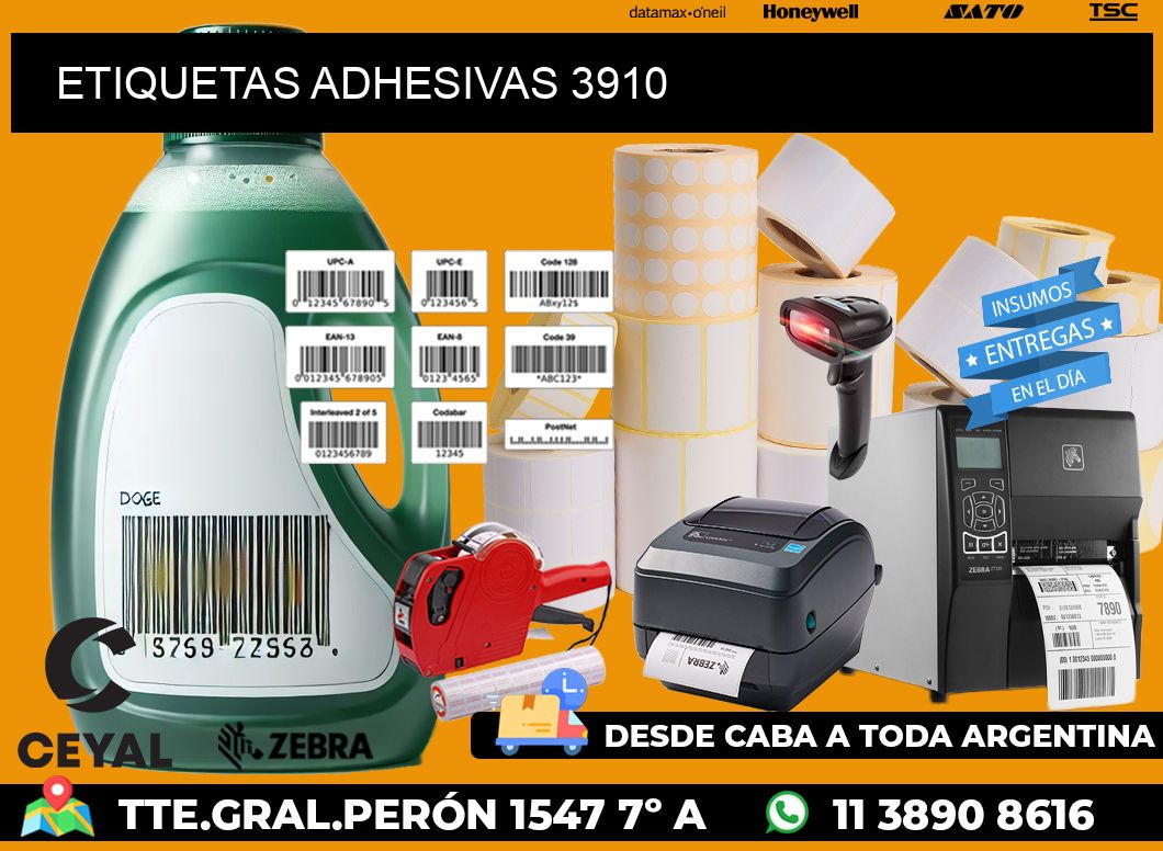 ETIQUETAS ADHESIVAS 3910