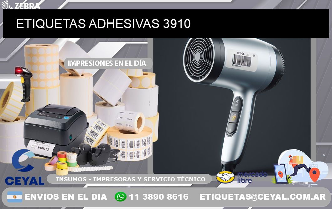 ETIQUETAS ADHESIVAS 3910