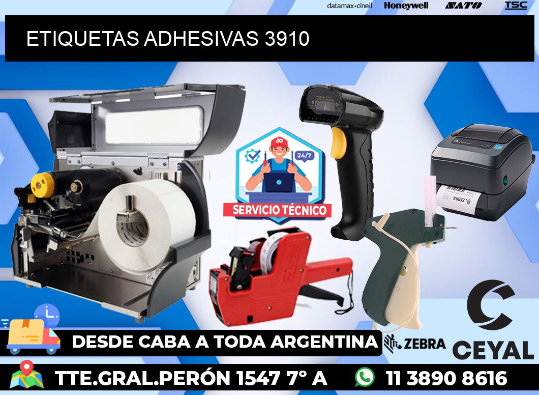 ETIQUETAS ADHESIVAS 3910