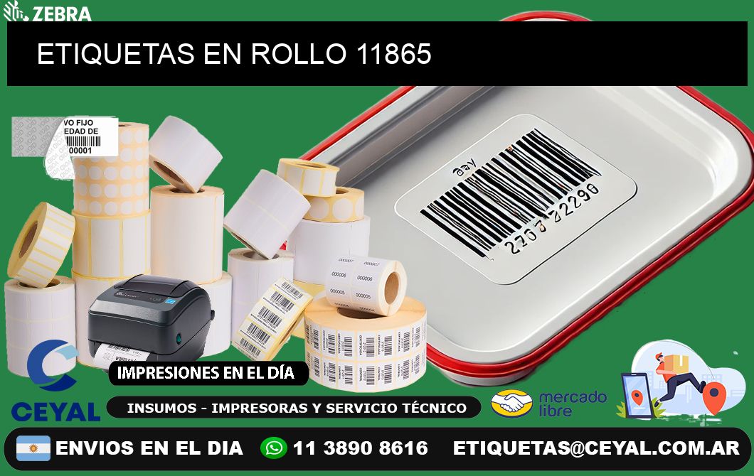 ETIQUETAS EN ROLLO 11865