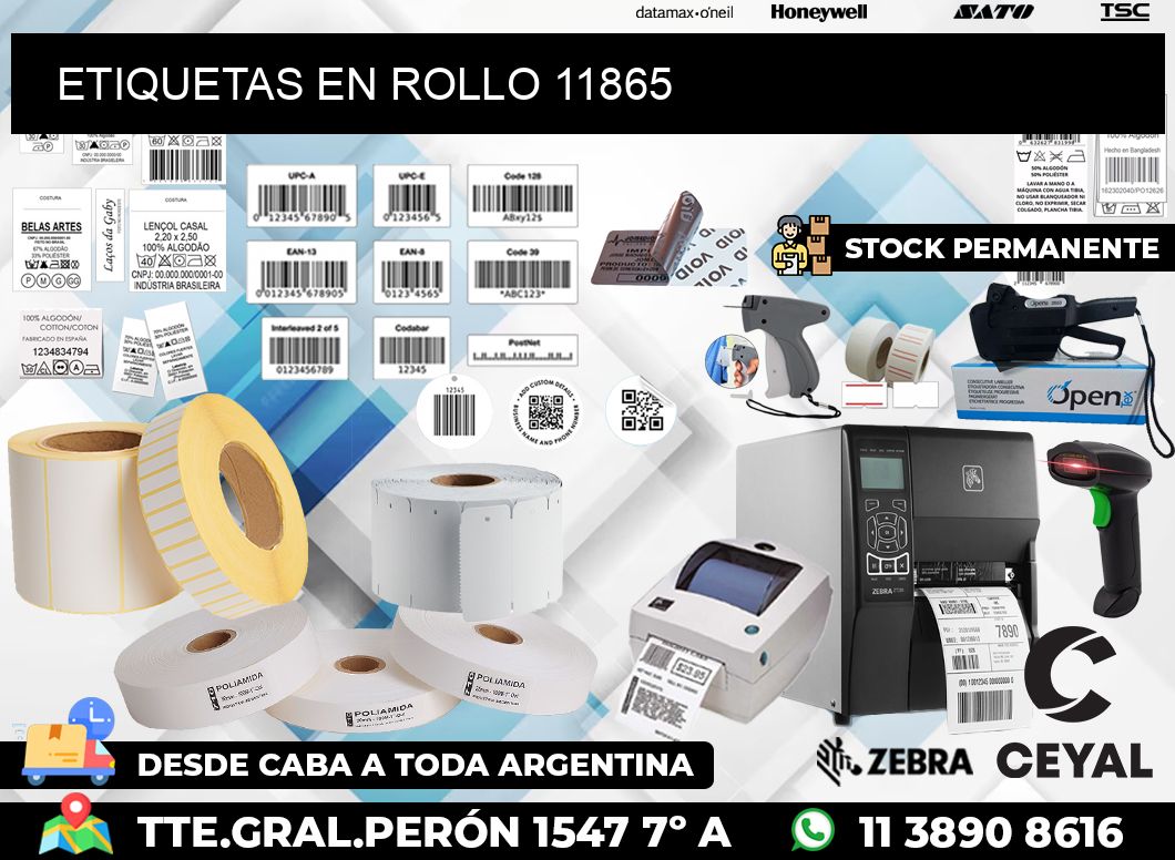 ETIQUETAS EN ROLLO 11865