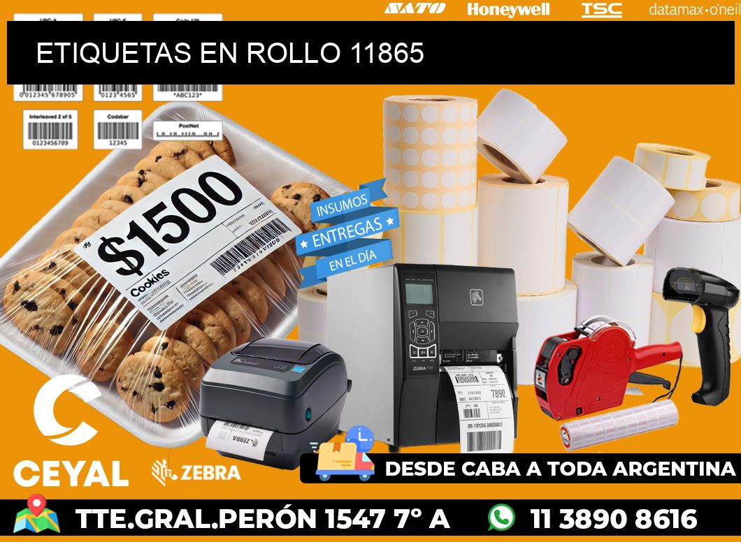 ETIQUETAS EN ROLLO 11865