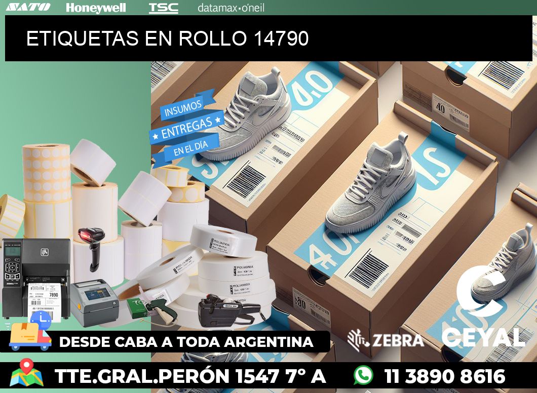 ETIQUETAS EN ROLLO 14790