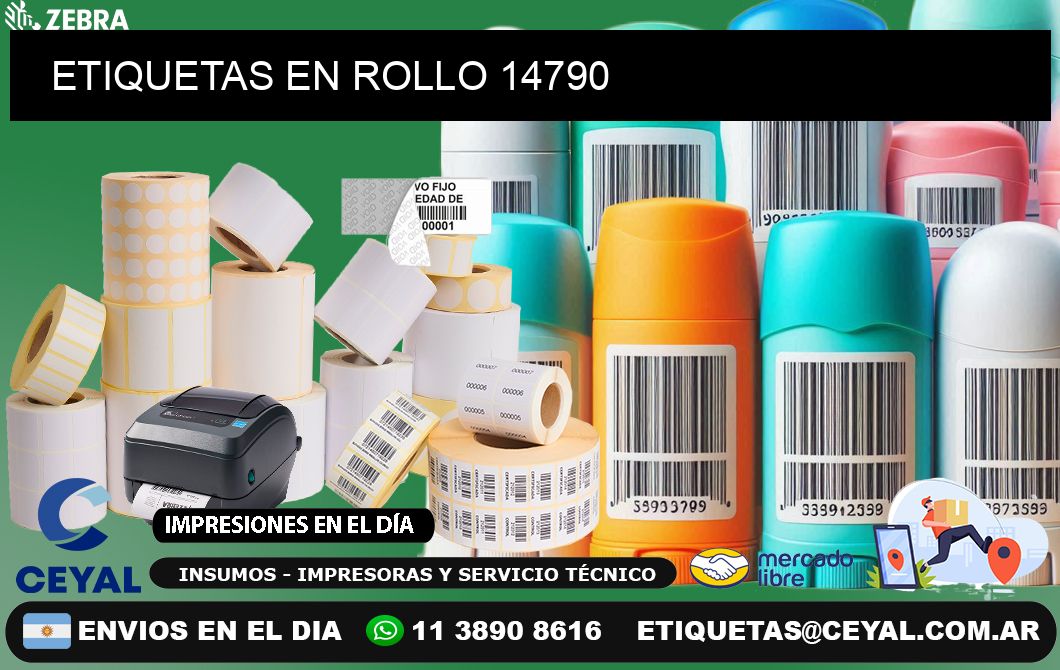 ETIQUETAS EN ROLLO 14790