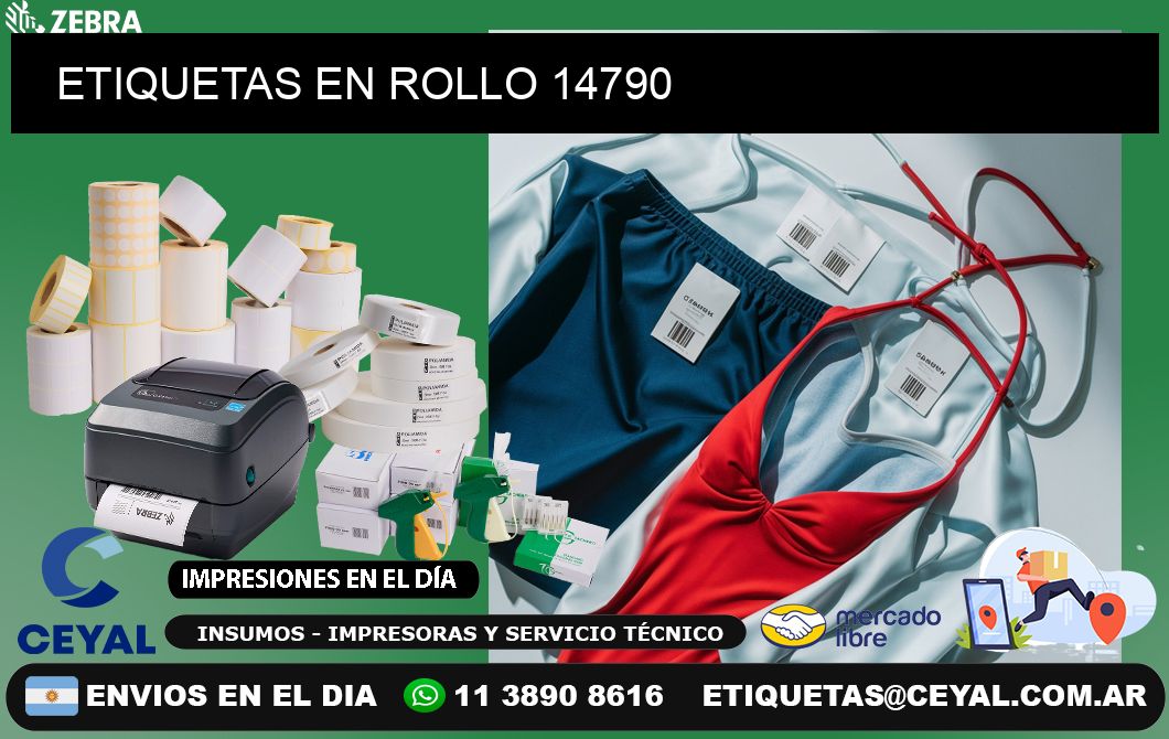 ETIQUETAS EN ROLLO 14790