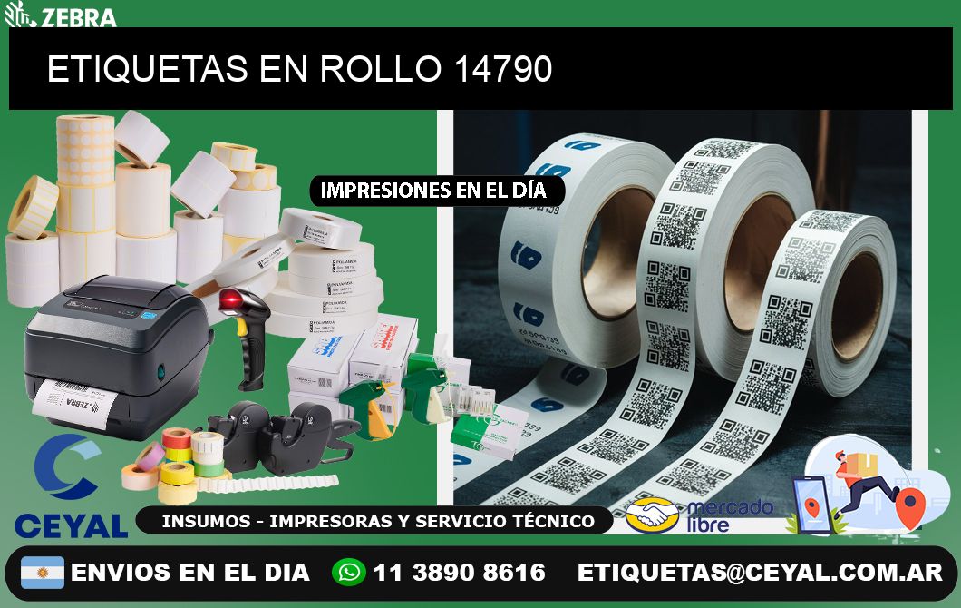 ETIQUETAS EN ROLLO 14790